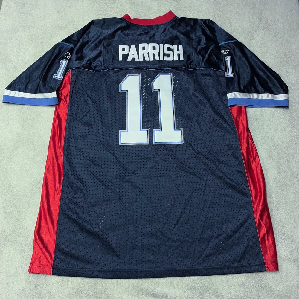 Vintage Roscoe Parrish #11 Buffalo Bills Reebok Home Jersey Navy Blue Mens 60
